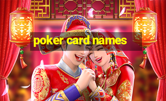 poker card names