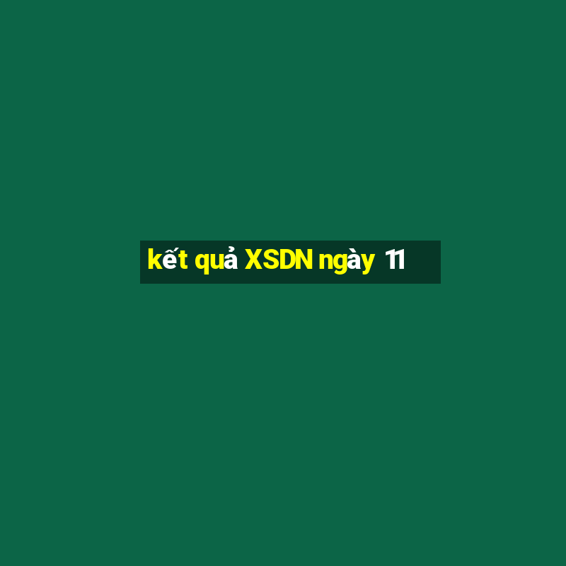 kết quả XSDN ngày 11