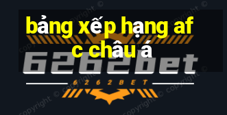 bảng xếp hạng afc châu á