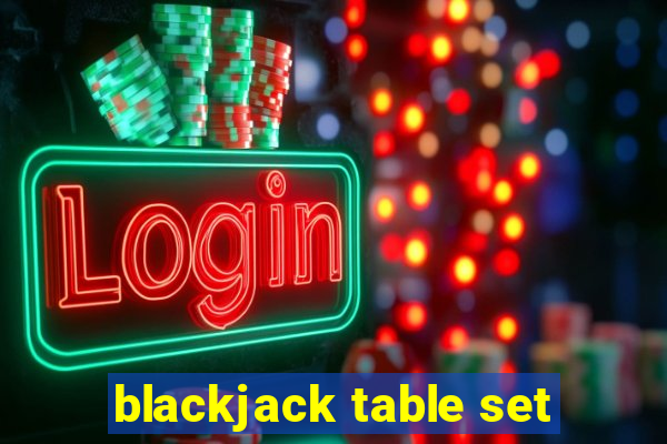 blackjack table set