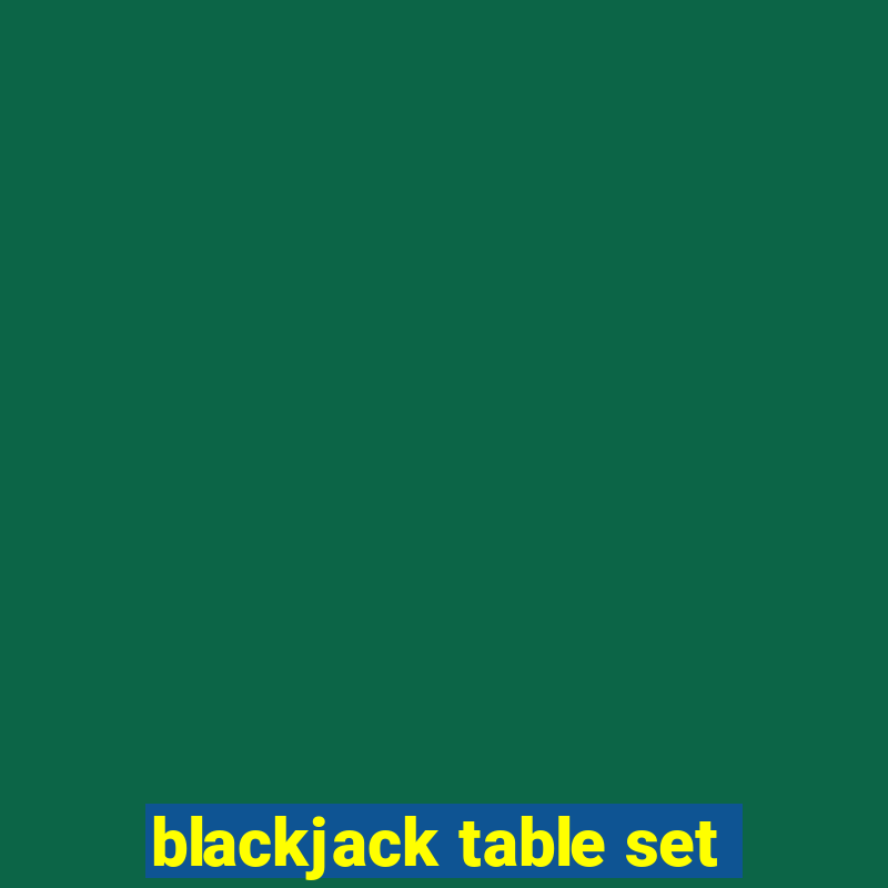 blackjack table set