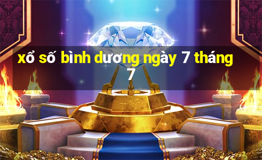 xổ số bình dương ngày 7 tháng 7