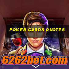 poker cards quotes