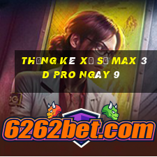 Thống kê Xổ Số max 3d pro ngày 9