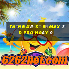 Thống kê Xổ Số max 3d pro ngày 9