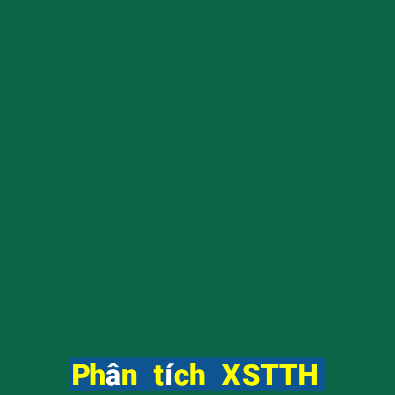 Phân tích XSTTH Thứ 3