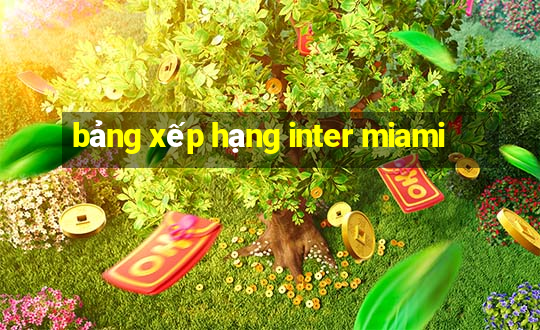 bảng xếp hạng inter miami