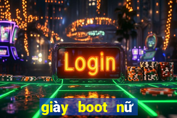 giày boot nữ đế bệt cổ cao