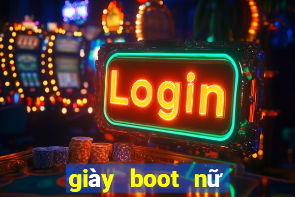 giày boot nữ đế bệt cổ cao