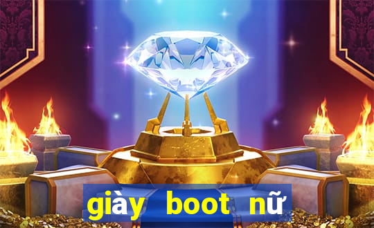 giày boot nữ đế bệt cổ cao