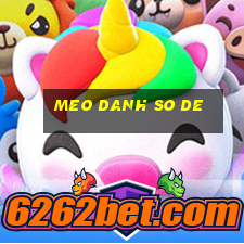 meo danh so de