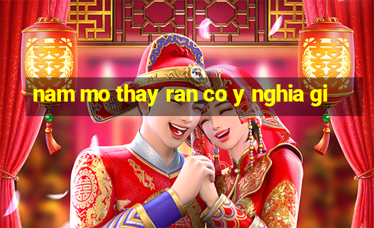 nam mo thay ran co y nghia gi