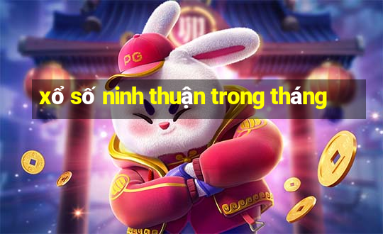 xổ số ninh thuận trong tháng