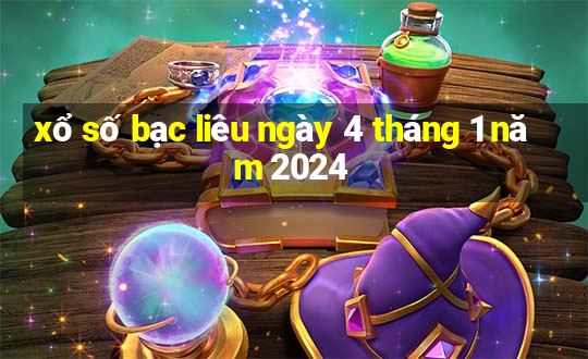 xổ số bạc liêu ngày 4 tháng 1 năm 2024