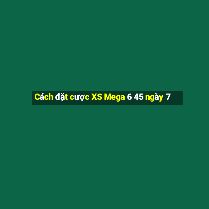 Cách đặt cược XS Mega 6 45 ngày 7