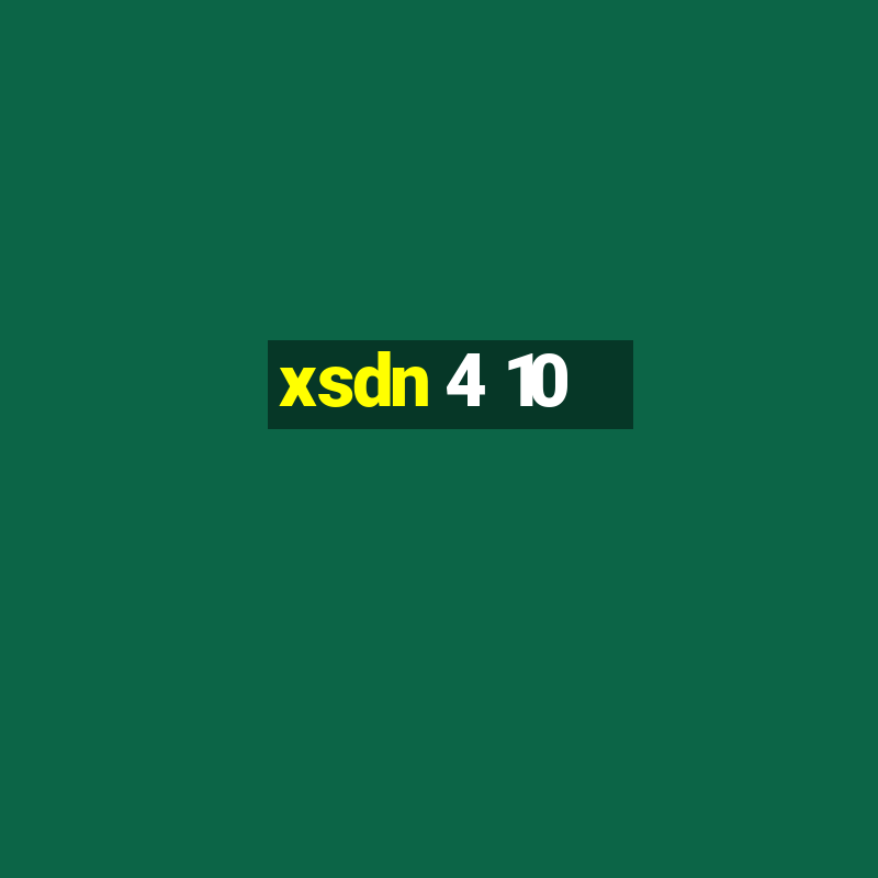 xsdn 4 10