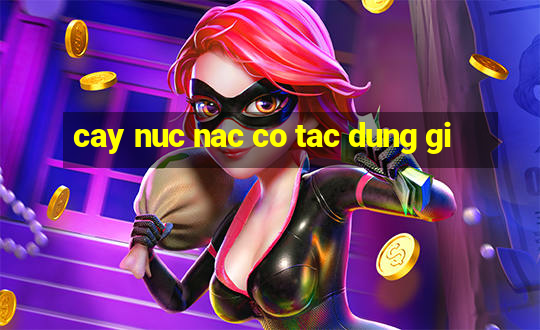 cay nuc nac co tac dung gi