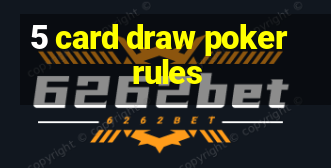 5 card draw poker rules