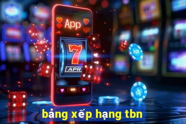 bảng xếp hạng tbn