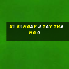 xổ số ngày 4 tây tháng 9