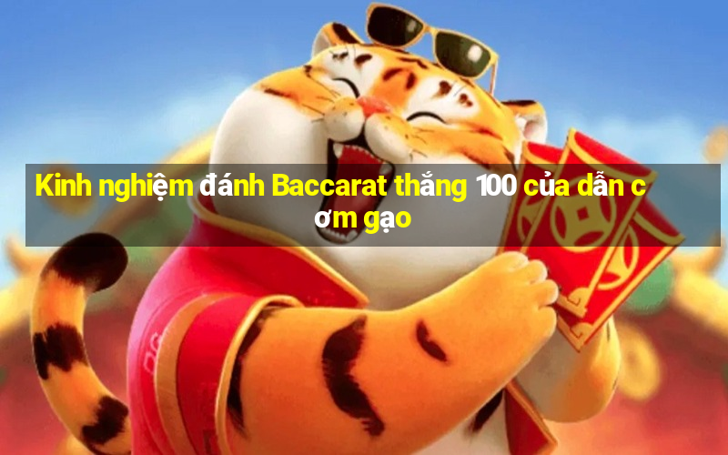 Kinh nghiệm đánh Baccarat thắng 100 của dẫn cơm gạo