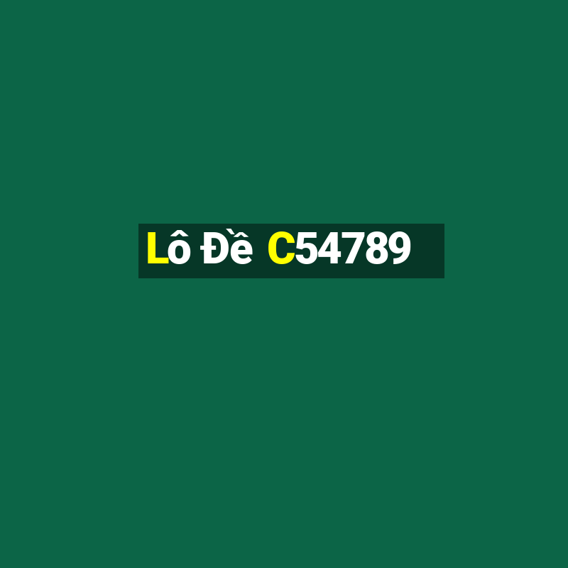 Lô Đề C54789