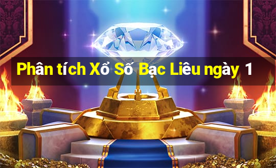 Phân tích Xổ Số Bạc Liêu ngày 1