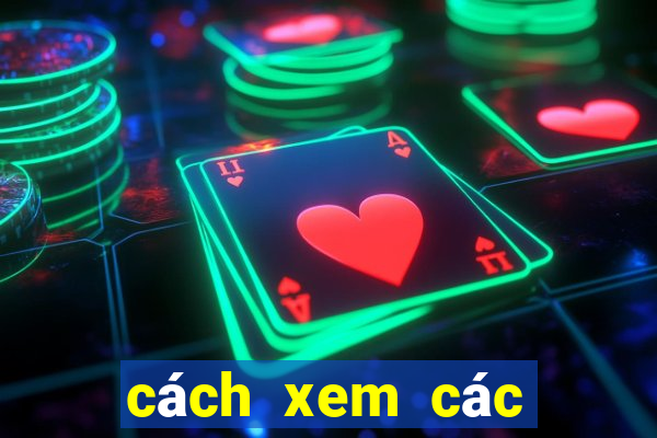 cách xem các kèo bóng đá