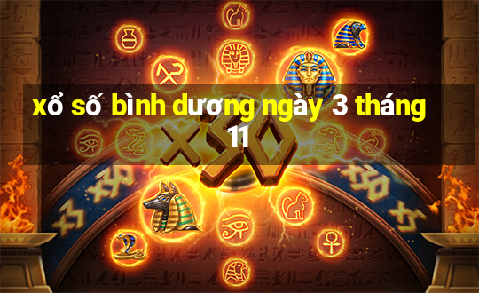 xổ số bình dương ngày 3 tháng 11