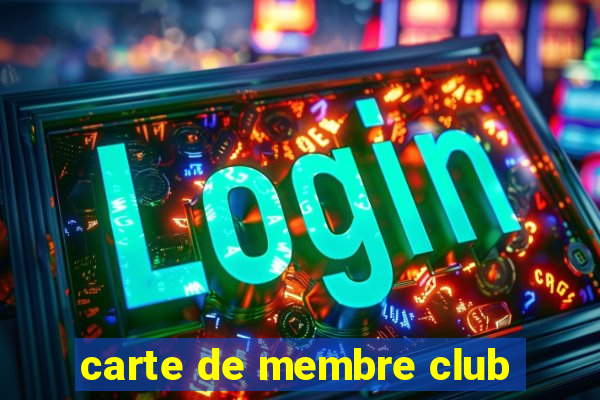 carte de membre club