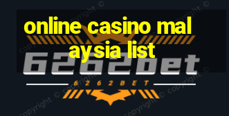 online casino malaysia list