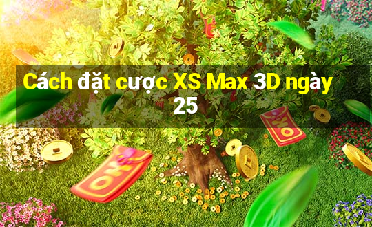 Cách đặt cược XS Max 3D ngày 25