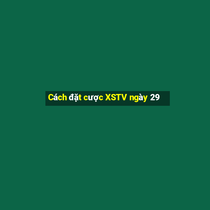 Cách đặt cược XSTV ngày 29