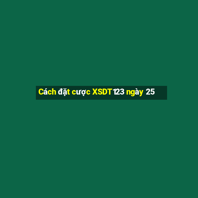 Cách đặt cược XSDT123 ngày 25