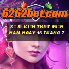 xổ số kiến thiết miền nam ngày 16 tháng 7