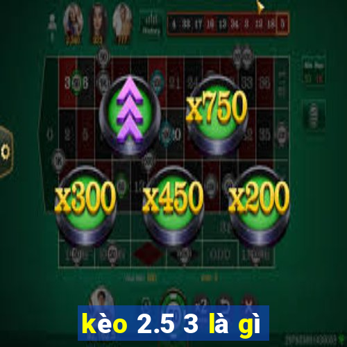 kèo 2.5 3 là gì