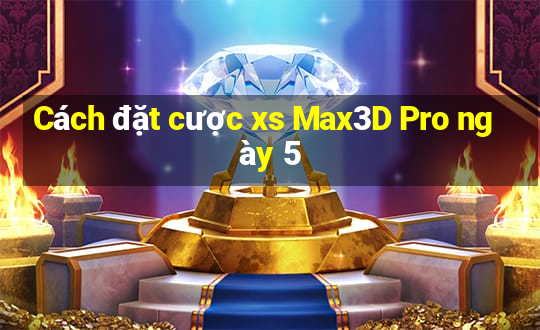 Cách đặt cược xs Max3D Pro ngày 5