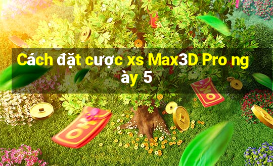 Cách đặt cược xs Max3D Pro ngày 5