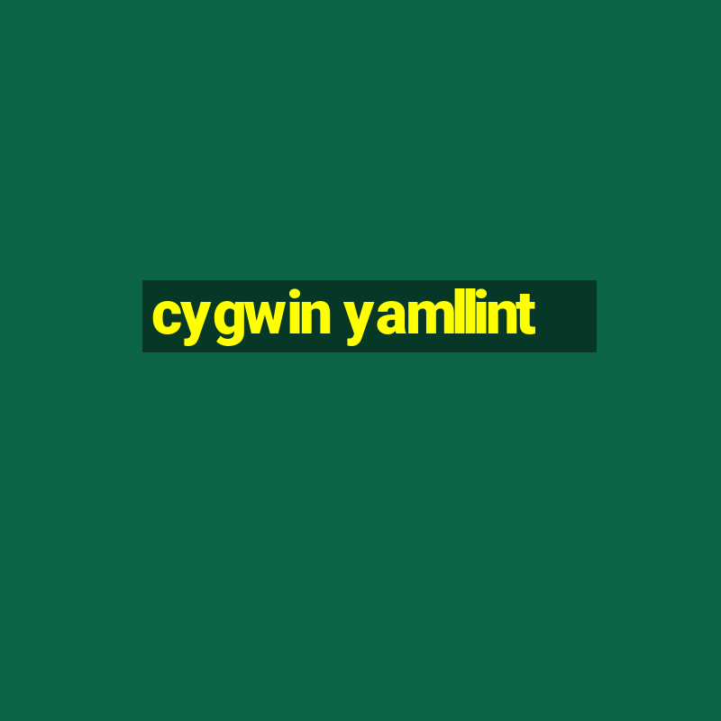 cygwin yamllint