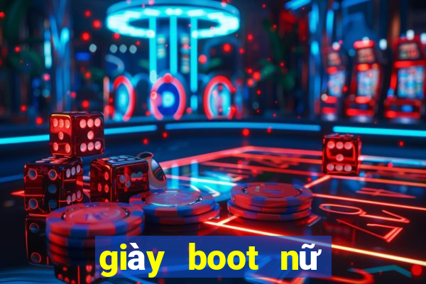 giày boot nữ đế bệt cổ thấp