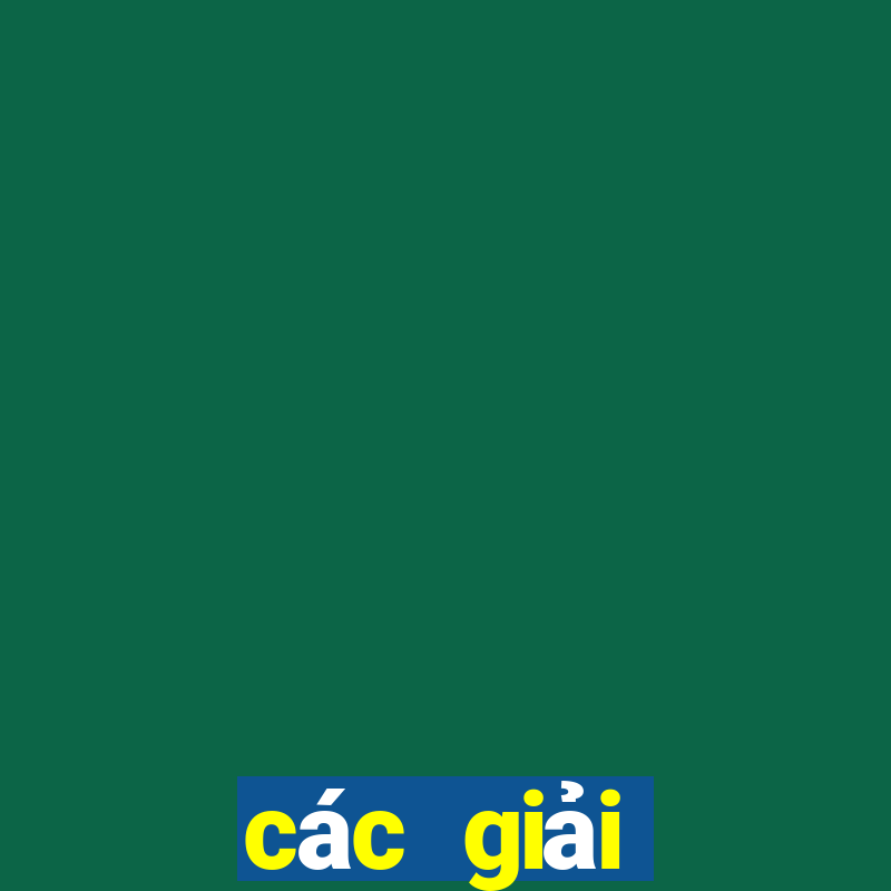 các giải thưởng của vé số