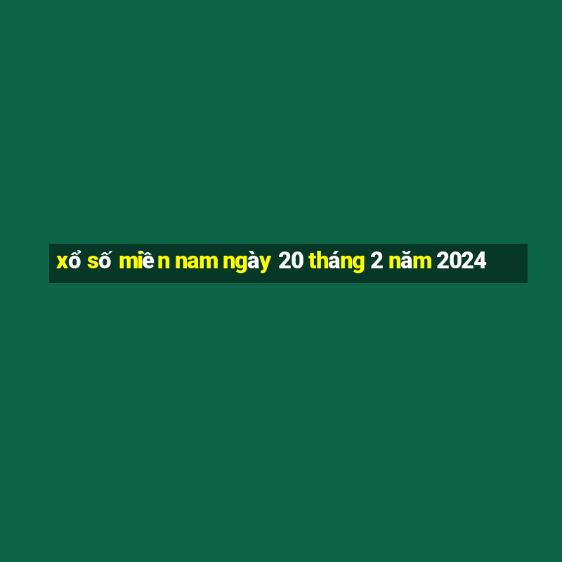 xổ số miền nam ngày 20 tháng 2 năm 2024