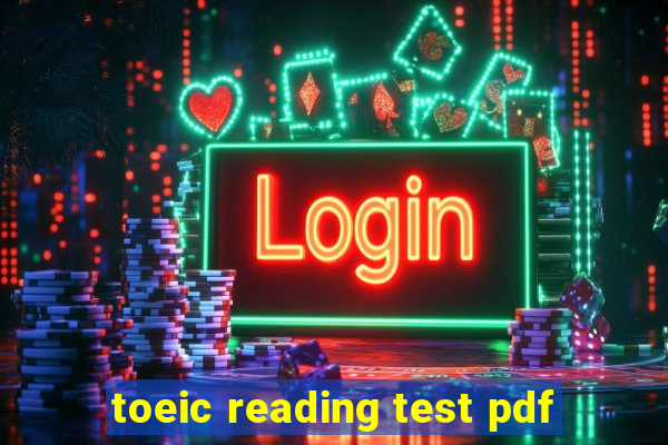 toeic reading test pdf