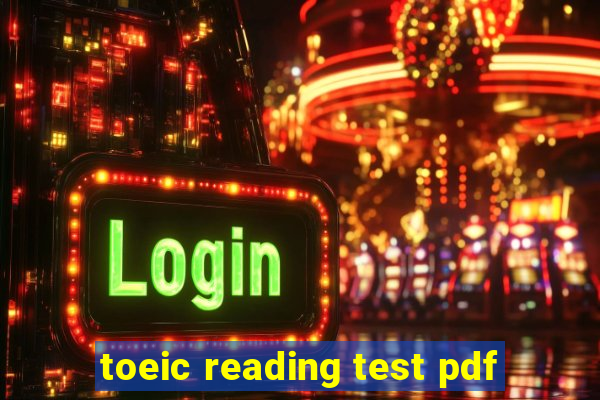 toeic reading test pdf