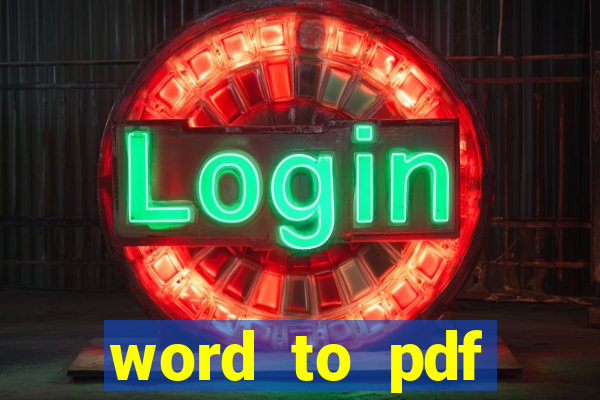 word to pdf converter reader