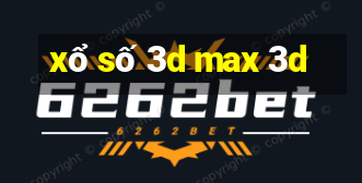 xổ số 3d max 3d