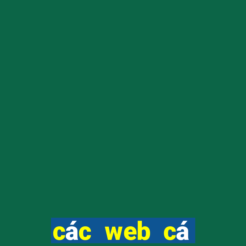 các web cá cược uy tín