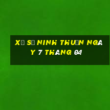 xổ số ninh thuận ngày 7 tháng 04