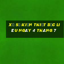 xổ số kiến thiết bạc liêu ngày 4 tháng 7