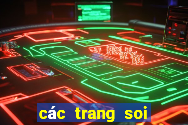 các trang soi cầu chuẩn